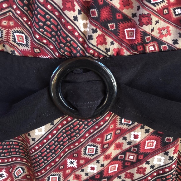 NWT Perceptions Belted Babydoll Sleeveless Dress - Picture 6 of 9